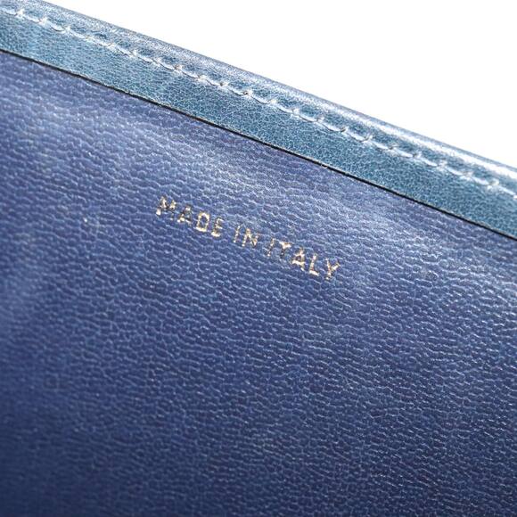 CELINE Shoulder Bag Leather Navy Gold - Picture 13 of 13